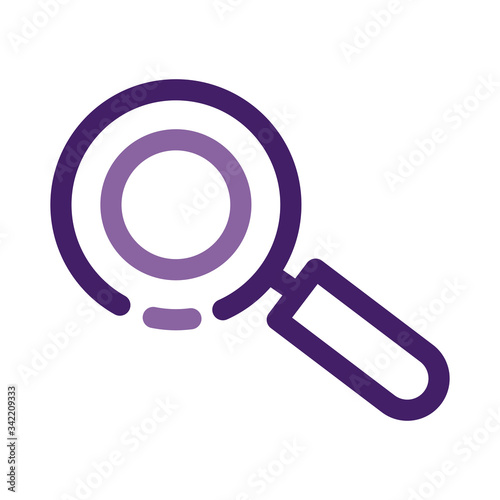 search magnifying glass line style icon