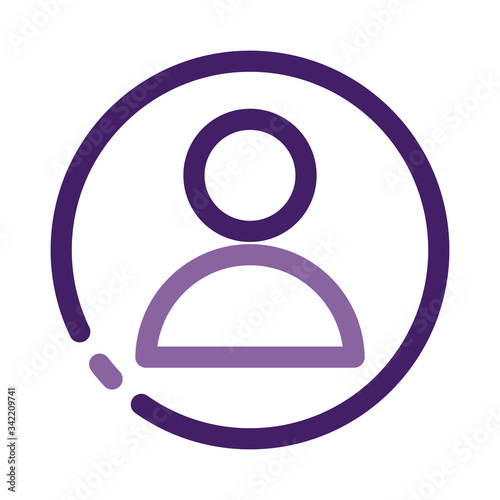 avatar user silhouette line style icon