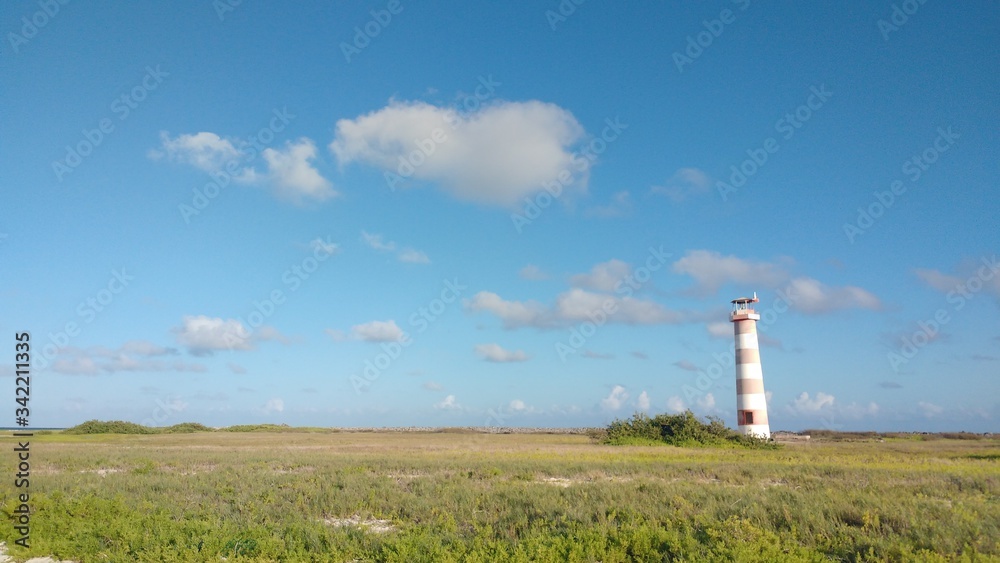 
lighthouse on the island