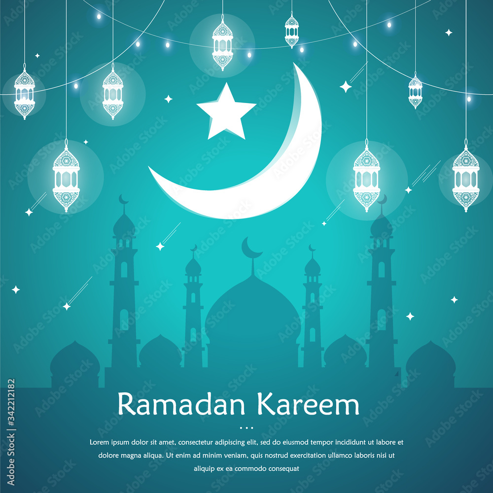 Ramadan kareem background for social media post template with islamic pattern and lantern. Premium Vector Ramadan kareem background for social media post template with islamic pattern and lantern. Premium Vector