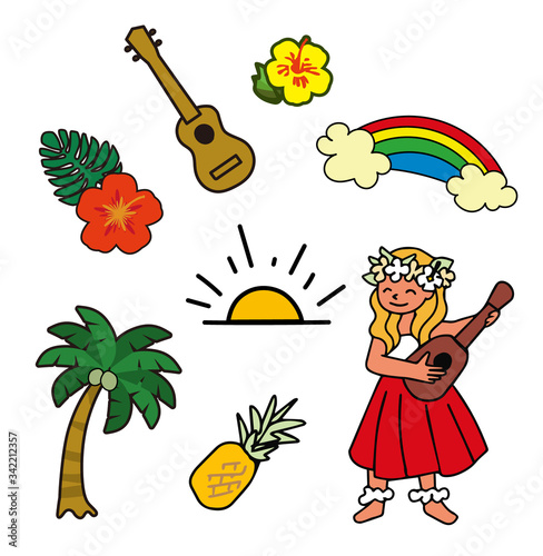 ハワイイメージアイコンセット＿hawaii_image