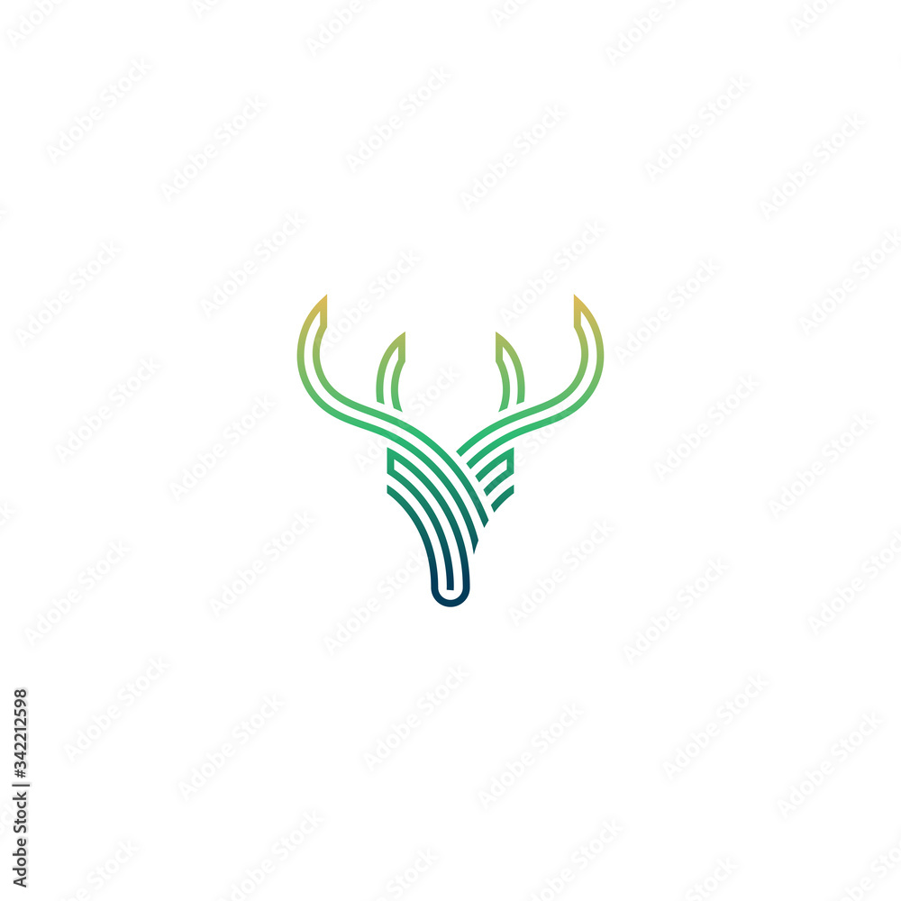 Obraz premium Creative Deer Line Art 1