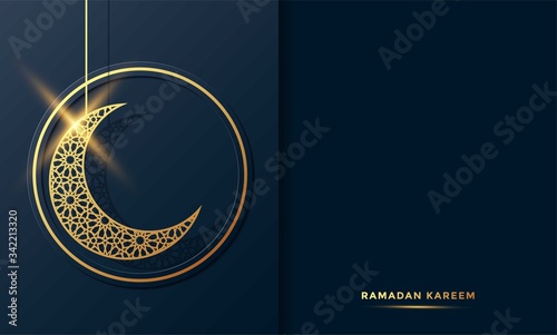 ramadan kareem arabic calligraphy background vector illustration