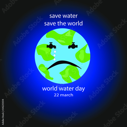 save water, save the world. world water day. use water wisely