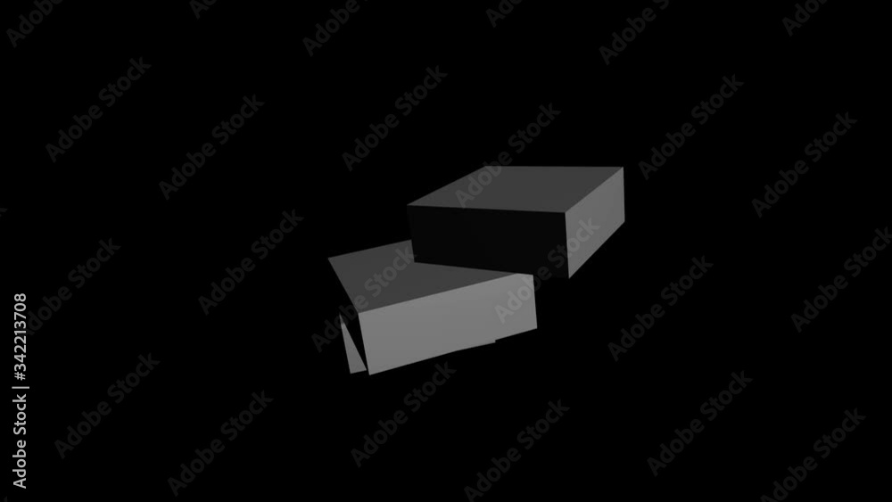 3D Cube animation. Seamless looping geometric animation of a cube ...