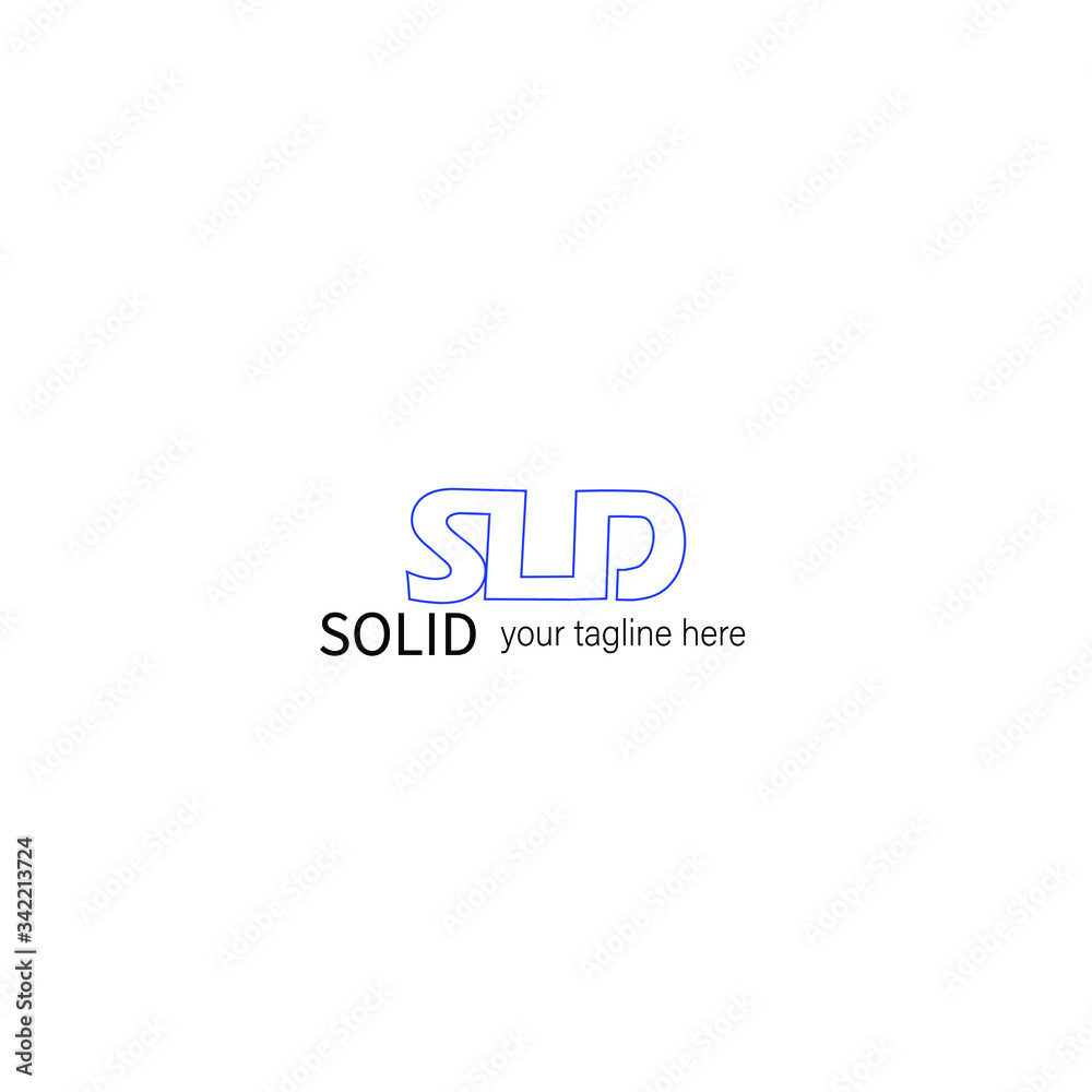 SOLID logo vector in blue line