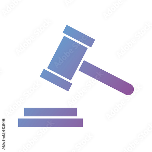 hammer judge silhouette style icon