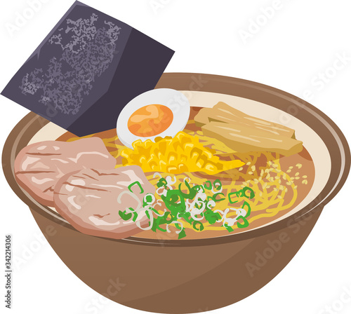 味噌ラーメンのイメージイラスト