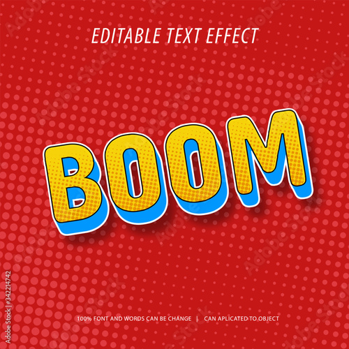 editable 3d comic style text effect mockup