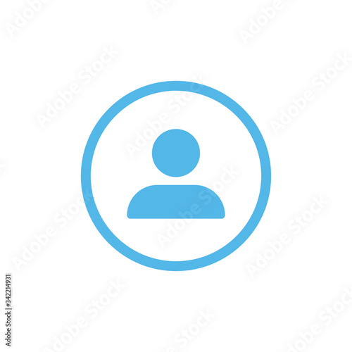 User profile vector icon. Person character pictogram for apps and social media profiles.