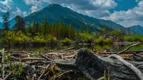 Lake Fishing Slider In colorado Mountains Time Lapse Timelapse Time-Lapse 4K