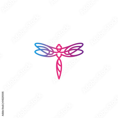 Line art dragonfly
