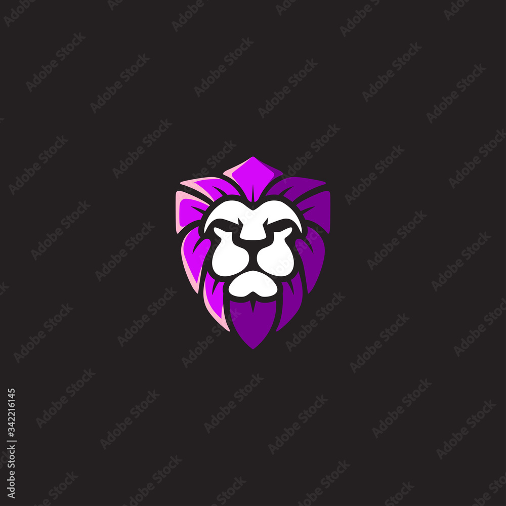 Lion Symbol Logo with Shield Shaped
