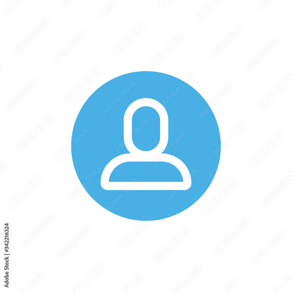 User profile vector icon. Person character pictogram for apps and social media profiles.