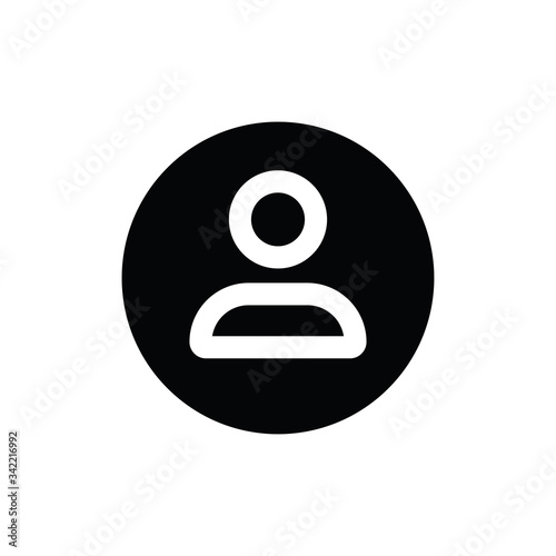 User profile vector icon. Person character pictogram for apps and social media profiles.