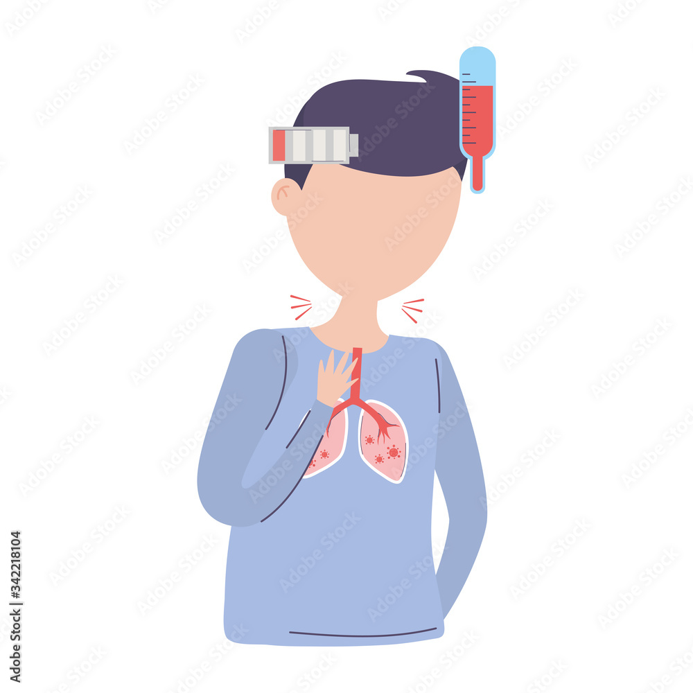 covid 19 quarantine, sick man fever fatigue sore throat symptom covid 19 quarantine, sick man fever fatigue sore throat symptom
