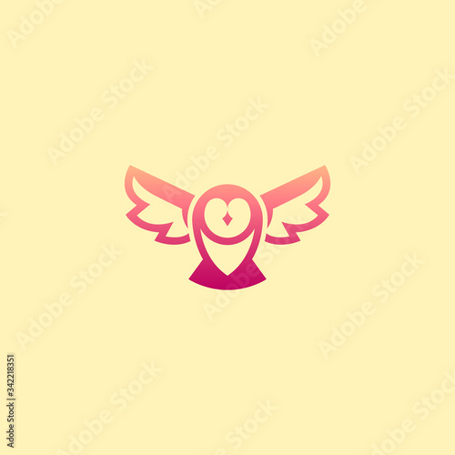 Creative Pin Owl Logo - Icon