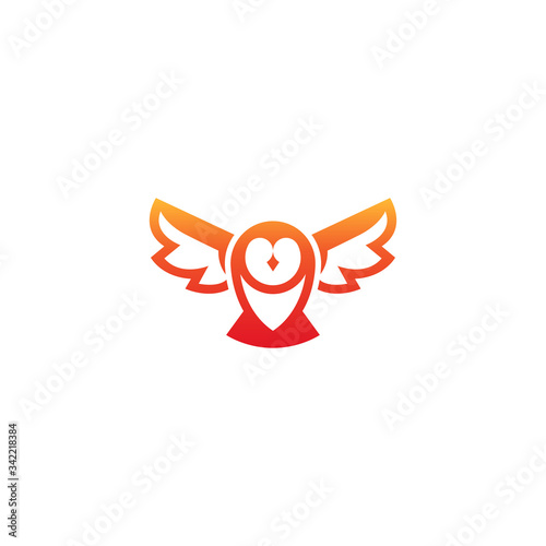 Creative Pin Owl Logo - Icon