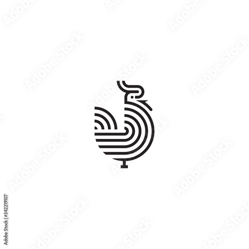Rooster Line Art