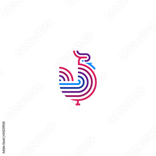 Rooster Line Art
