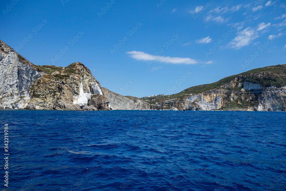 View of the rocky coast in Ponza island (Latina, Italy). View of the rocky coast in Ponza island (Latina, Italy).