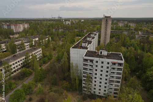 Ghost town Pripyat in Chernobyl zone