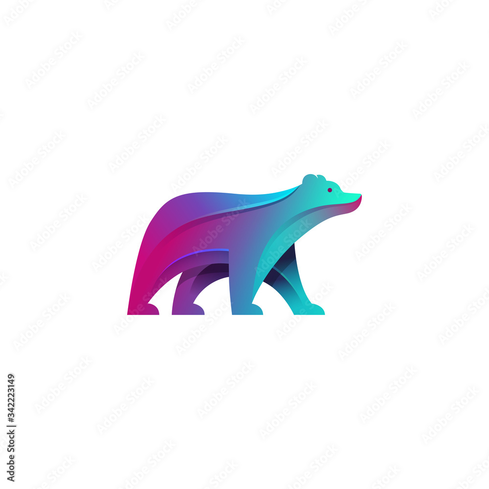 Obraz premium Variant Bear Gradient Color Style