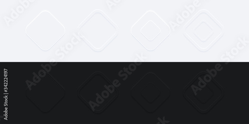 Smooth Rounded Diamond Neumorphism Button UI