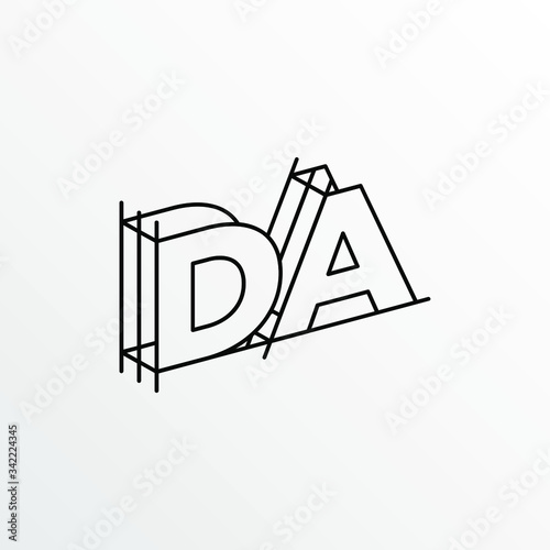 Initial Letter DA with Architecture Graphic Logo Design