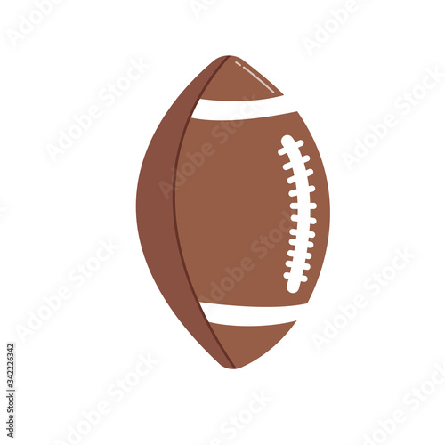 Football base with conversation cloud isolated on a white background