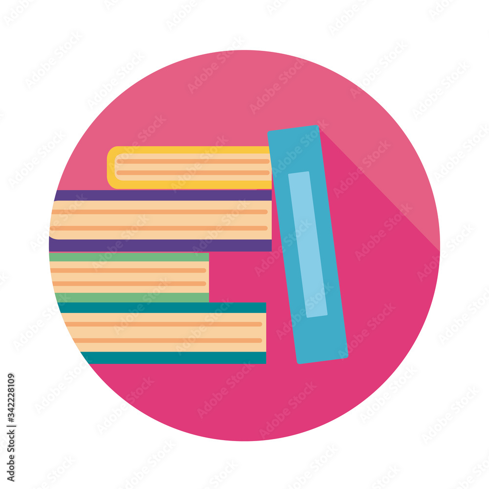 text books closed block style icon text books closed block style icon