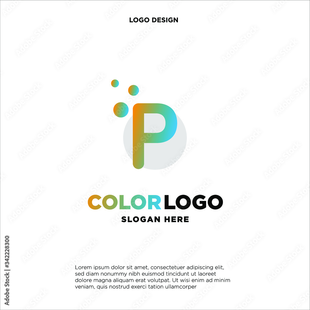 P letter logo, business logo design, vector icon.