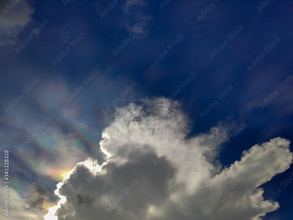image of thick dark cloud blocking the sunrays background