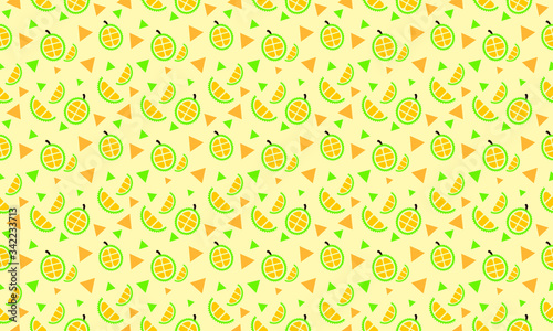 Fototapeta Naklejka Na Ścianę i Meble -  Vector Seamless Pattern Colorful Vegetable Illustration Minimalist Cover Template