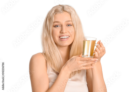 Beautiful young woman with ...
