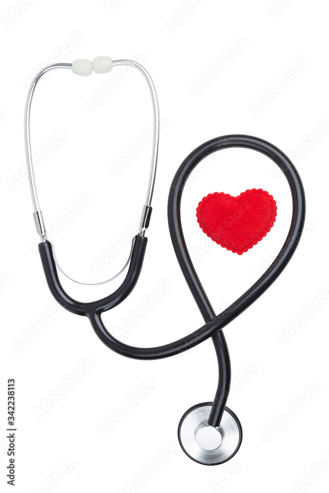 heart symbol with a stethoscope heart symbol with a stethoscope