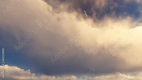 Sky abstract with big rain cloud background, Illustration
