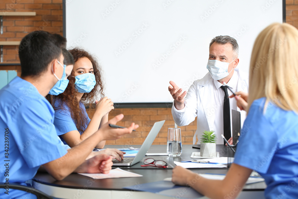 Group of students during lecture at medical university Group of students during lecture at medical university