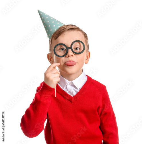Cute little boy celebrating...