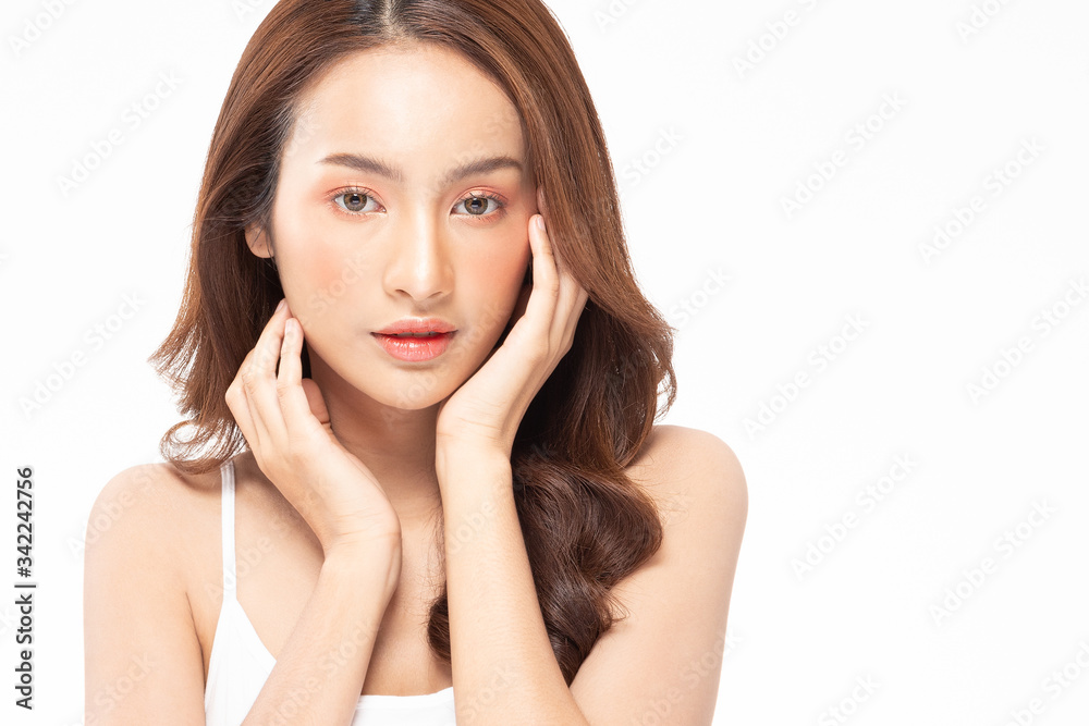 Beauty asian women portrait face with natural skin and skin care healthy hair and skin close up face beauty portrait.Beauty Concept. Beauty asian women portrait face with natural skin and skin care healthy hair and skin close up face beauty portrait.Beauty Concept.