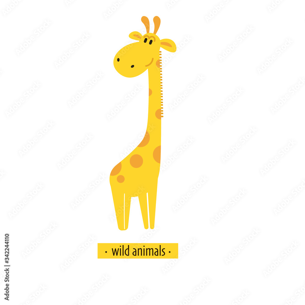 Cute vector giraffe. Perfect for wallpaper cards stickers poster print packaging invitations Baby shower patterns travel logos Cute vector giraffe. Perfect for wallpaper cards stickers poster print packaging invitations Baby shower patterns travel logos