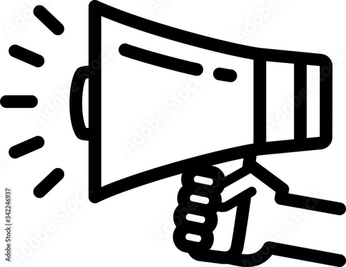 メガホン、拡声器の線画