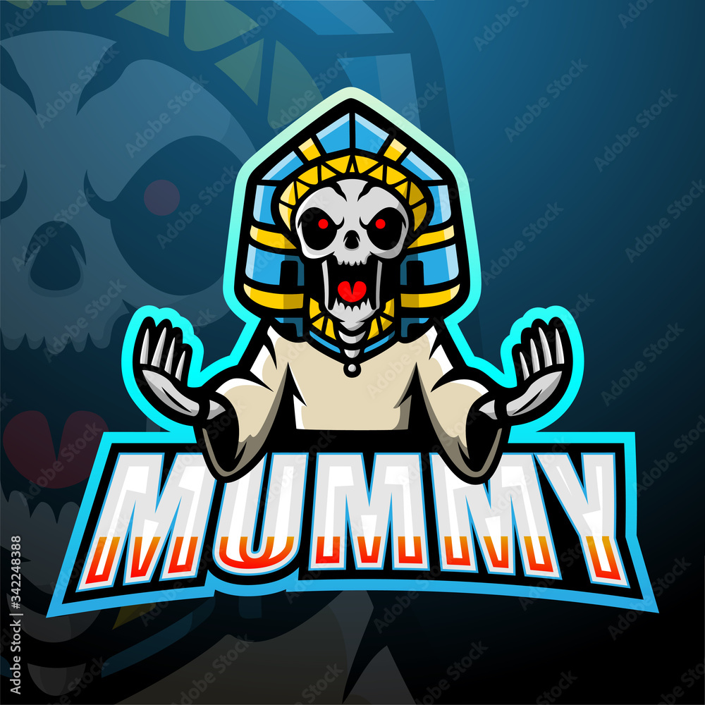 Mummy mascot esport logo design
