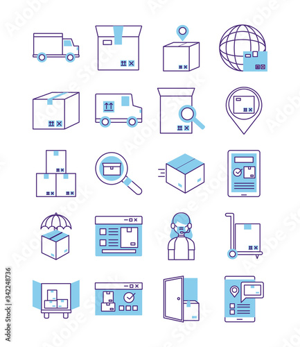 bundle of delivery service icons