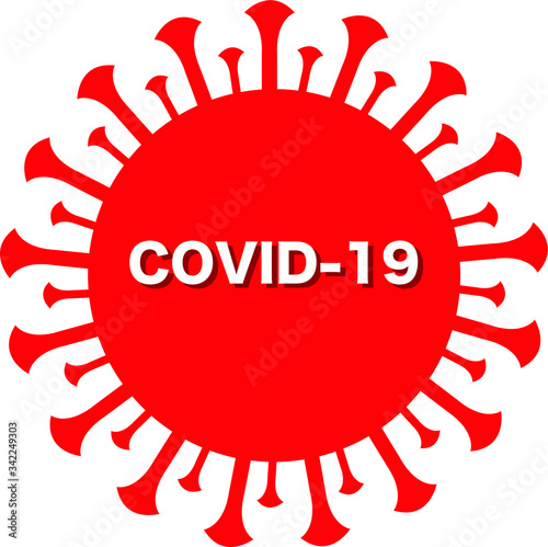 complete lockdown due to  coronavirus covid-19 out break with with corona illustration corona virus
