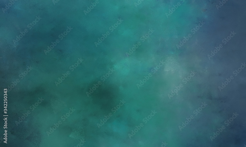 abstract painted art old header with teal blue, blue chill and very dark blue color with space for text or image