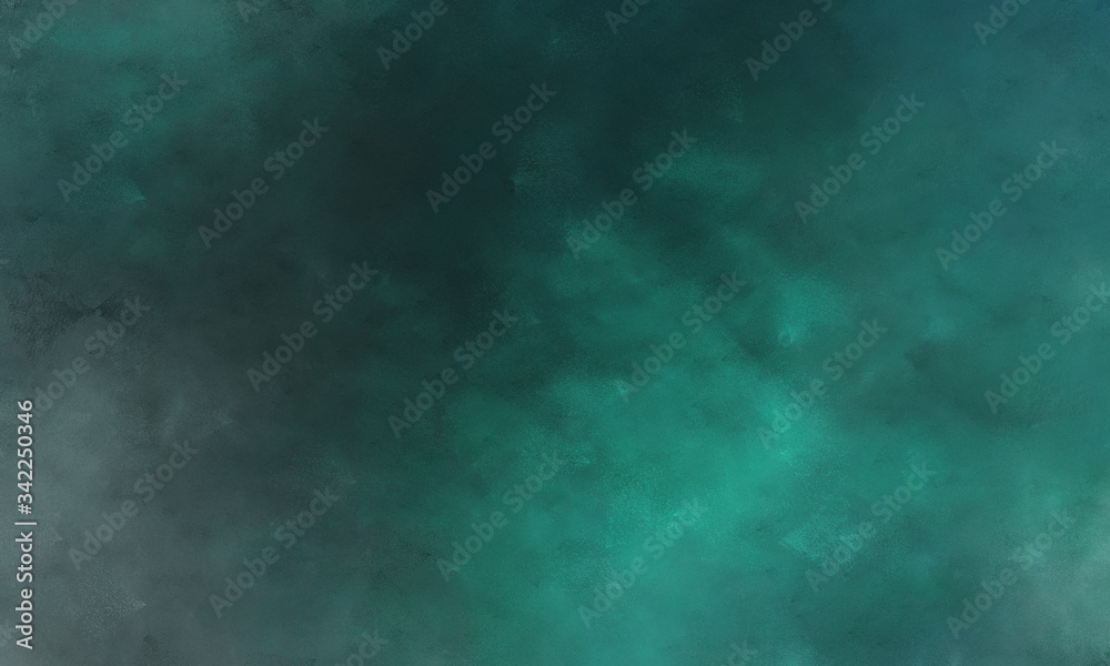 painted old design background with dark slate gray, teal blue and blue chill color with space for text or image