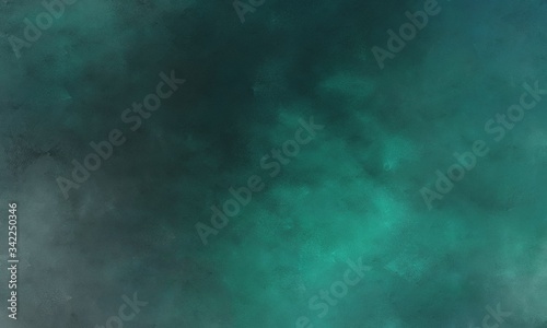 painted old design background with dark slate gray, teal blue and blue chill color with space for text or image