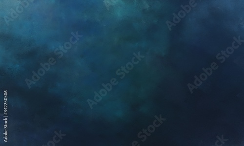 abstract painted art vintage background texture with very dark blue, teal blue and cadet blue color with space for text or image