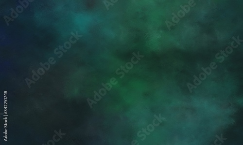 abstract painted art retro texture with very dark blue, sea green and dark slate gray color with space for text or image